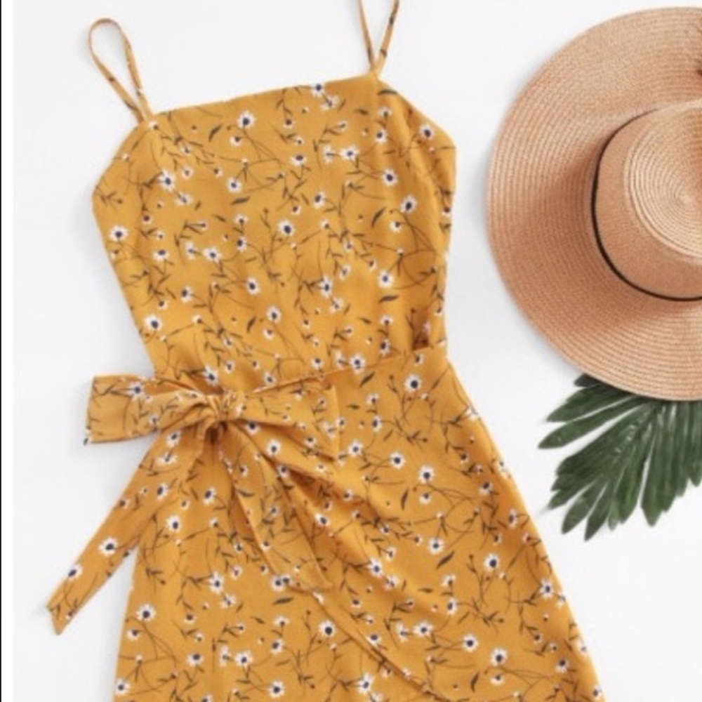 Yellow floral dress